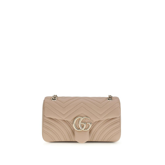 Gucci GG Marmont Medium Shoulder Bag in Black Matelassé Lambskin Leather