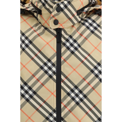 Burberry Check Hooded Shell Jacket