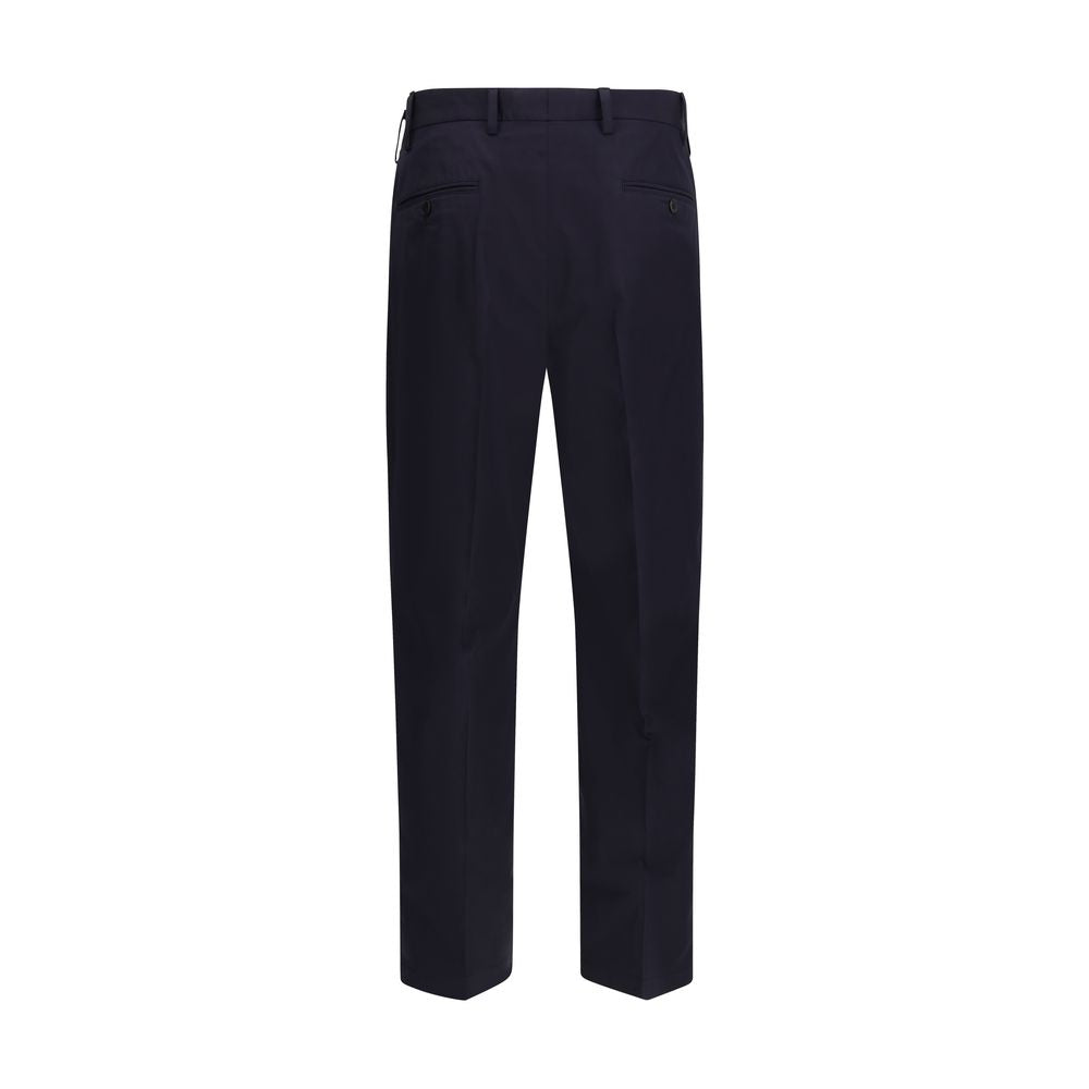 Prada Blue Tailored Cotton Poplin Pants