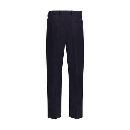 Prada Blue Tailored Cotton Poplin Pants
