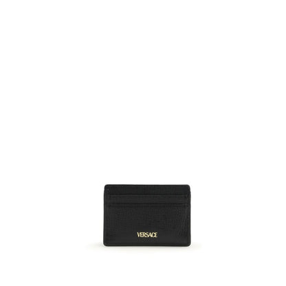 Versace Black Goatskin Medusa Biggie Card Holder
