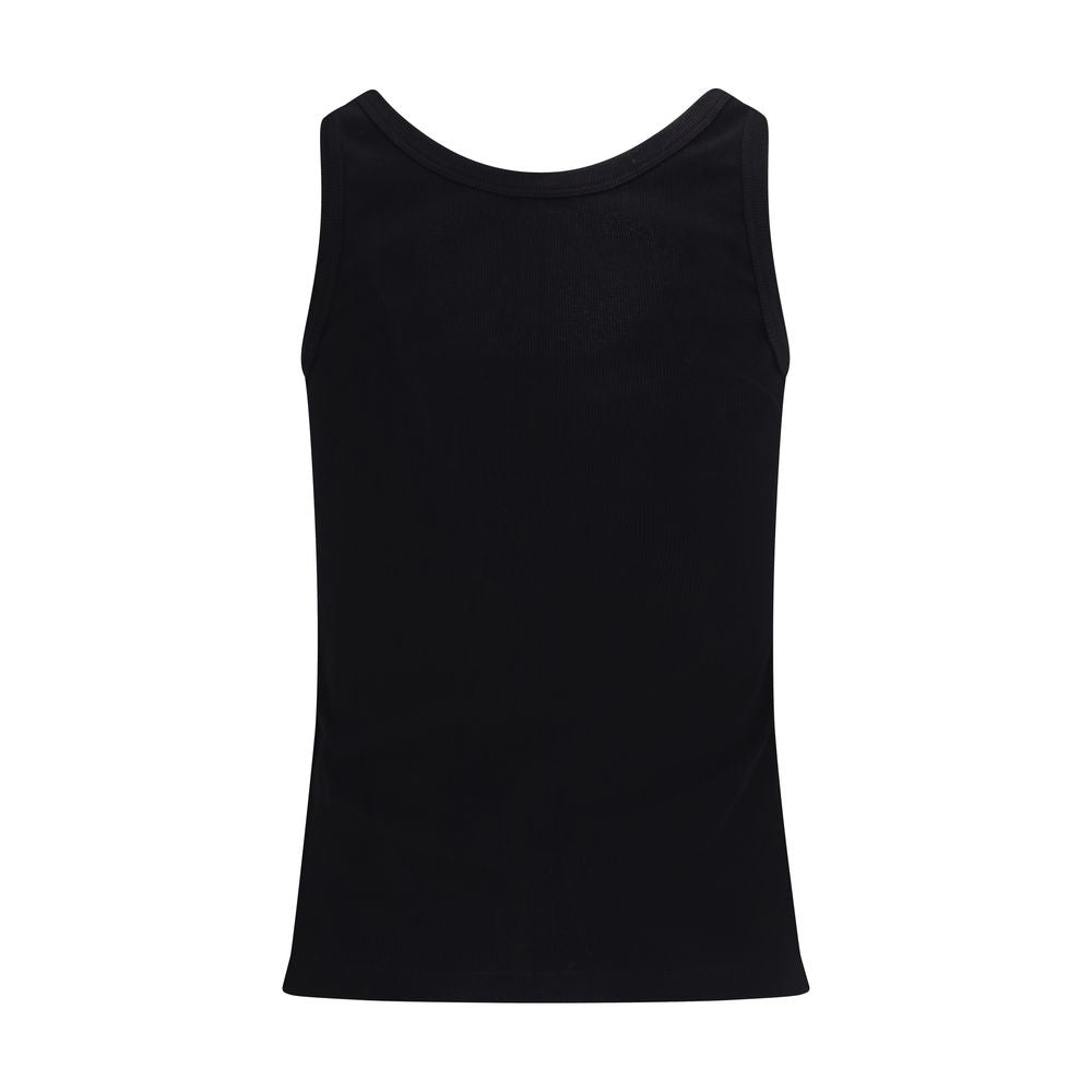 Versace Black Cotton Tank Top