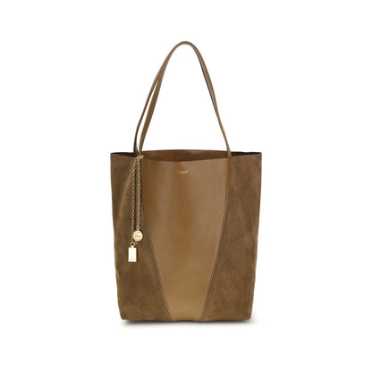 Chloé Brown Leather Spin Shoulder Bag