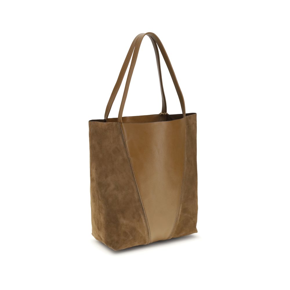 Chloé Brown Leather Spin Shoulder Bag