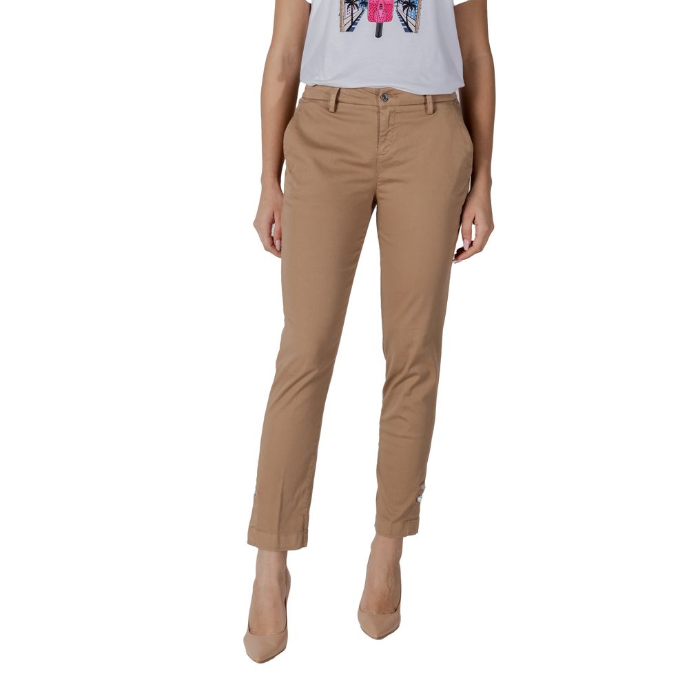 Liu Jo Beige Cotton Chino Pants - Elegance Meets Comfort