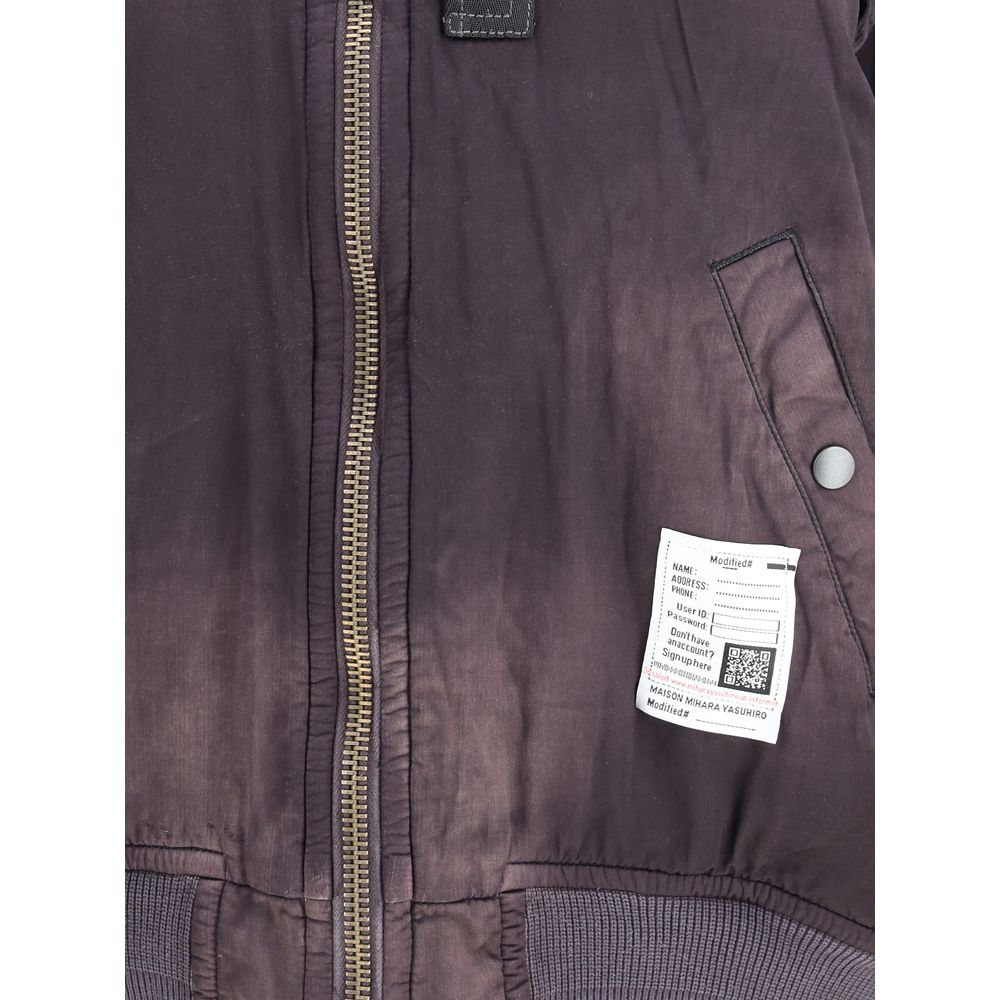 Maison Mihara Yasuhiro Aged Flight Jacket - Black Rayon