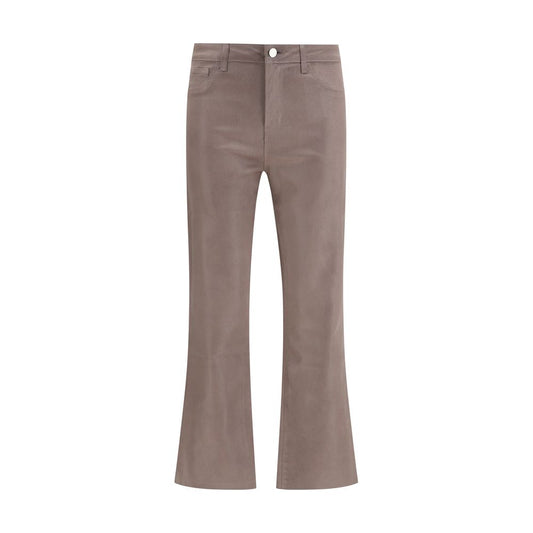 L'Agence Kendra Beige Cotton Casual Pants