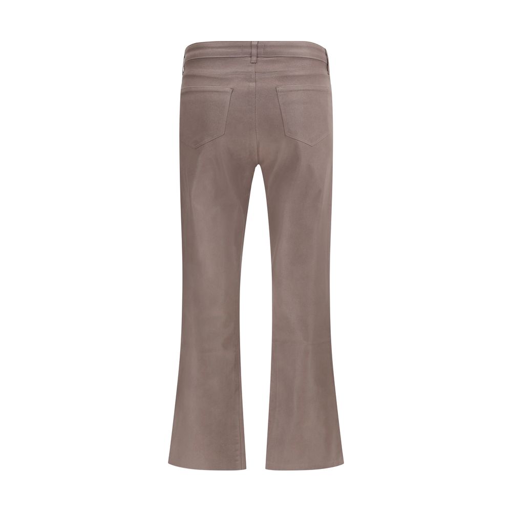 L'Agence Kendra Beige Cotton Casual Pants