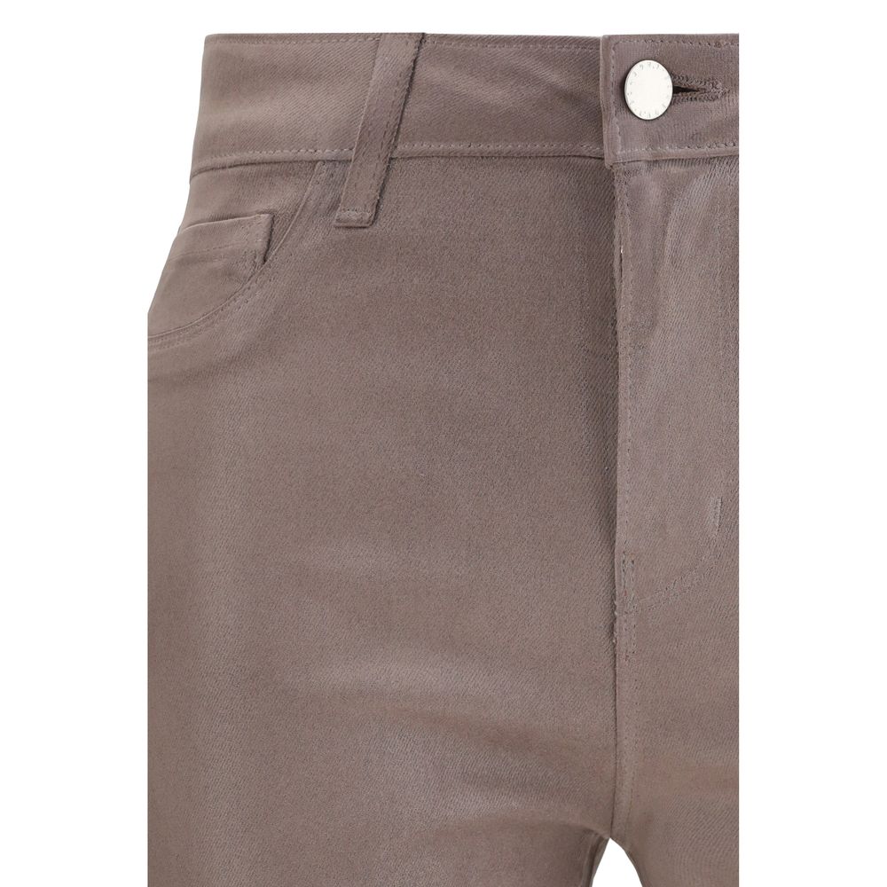 L'Agence Kendra Beige Cotton Casual Pants