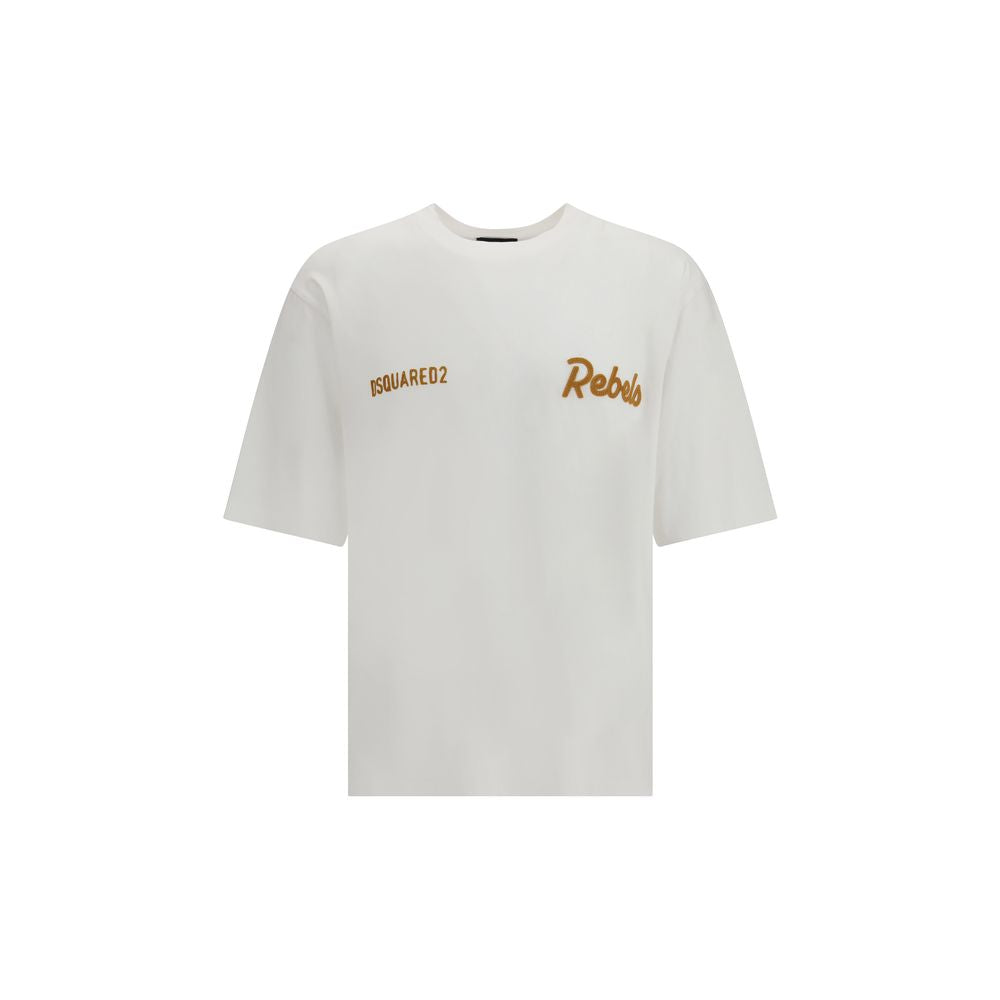 Dsquared² White Cotton T-Shirt - The Rebels Edition