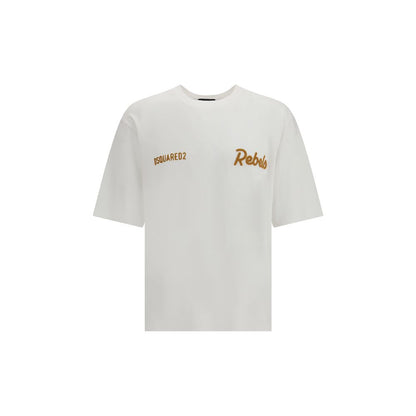 Dsquared² White Cotton T-Shirt - The Rebels Edition