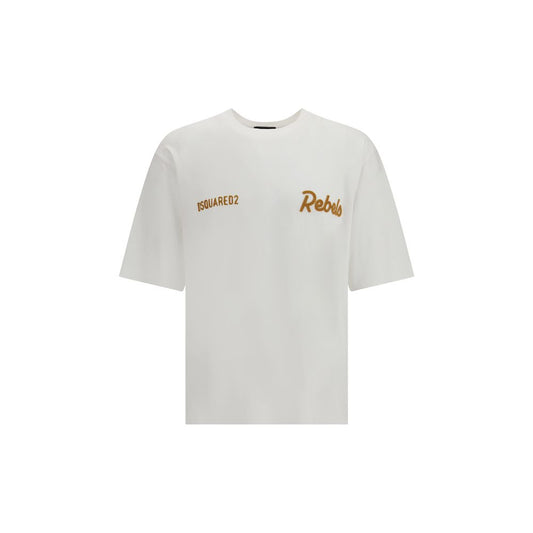 Dsquared² White Cotton T-Shirt - The Rebels Edition