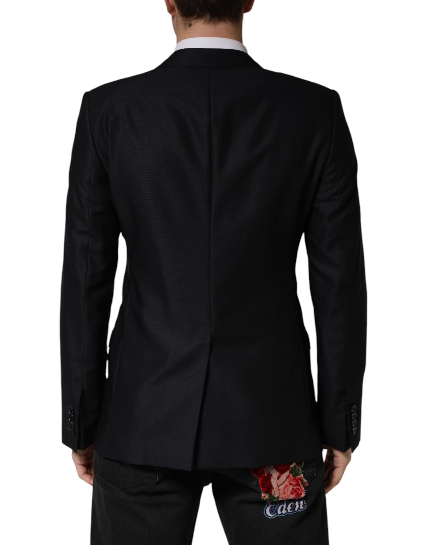 Dolce & Gabbana Black MARTINI Single Breasted Jacket Blazer