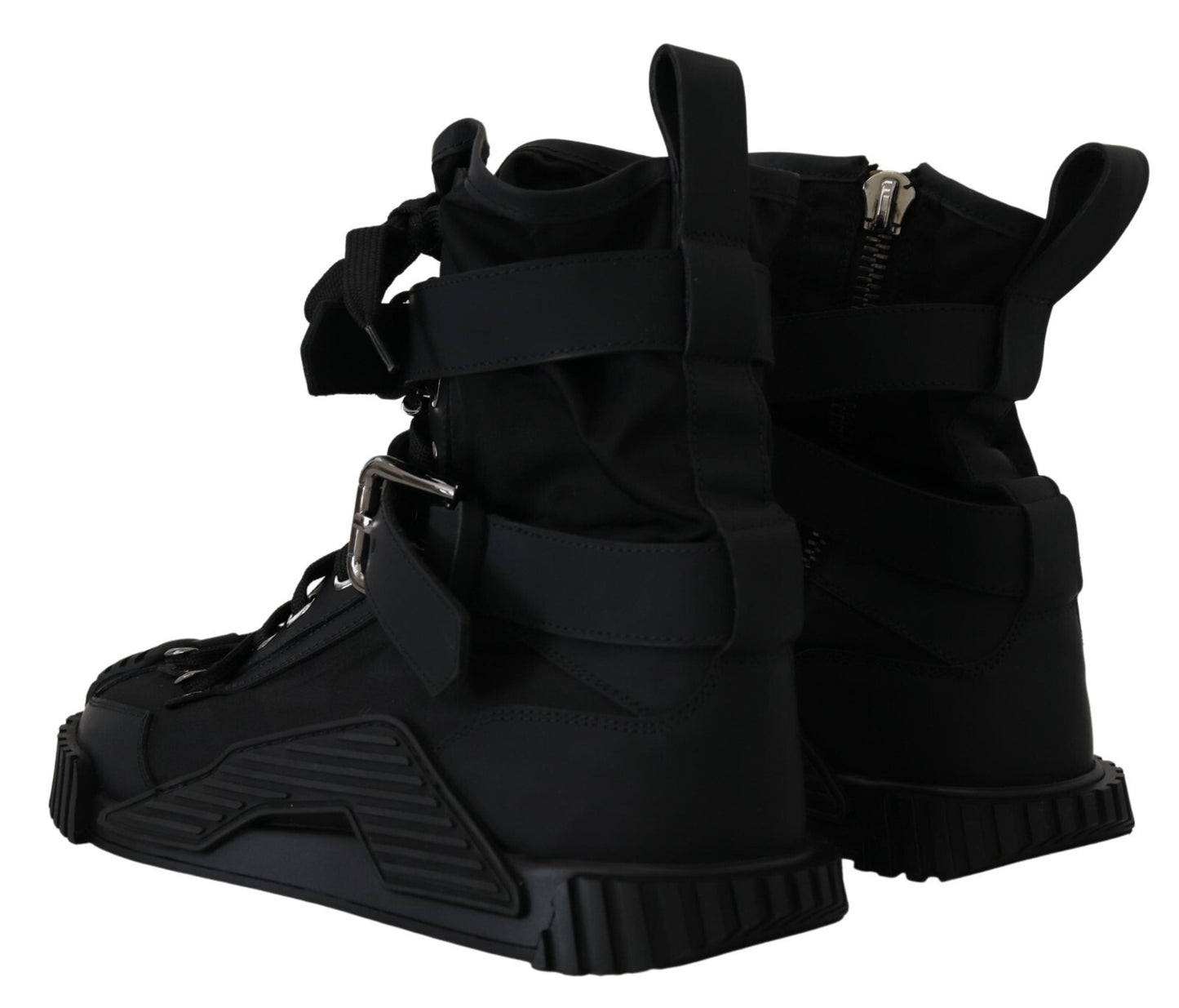 Dolce & Gabbana Sorrento Sneakers Nylon Black High Top Shoes
