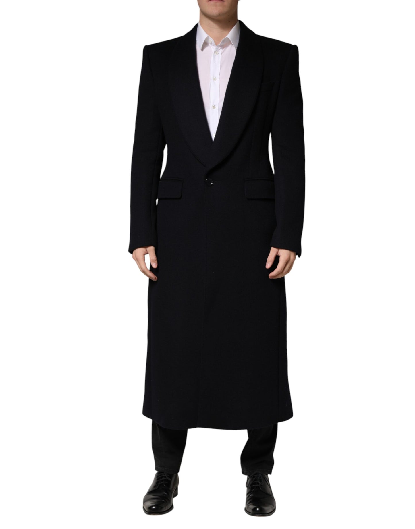 Dolce & Gabbana Black Single Breasted Trench Coat Jacket