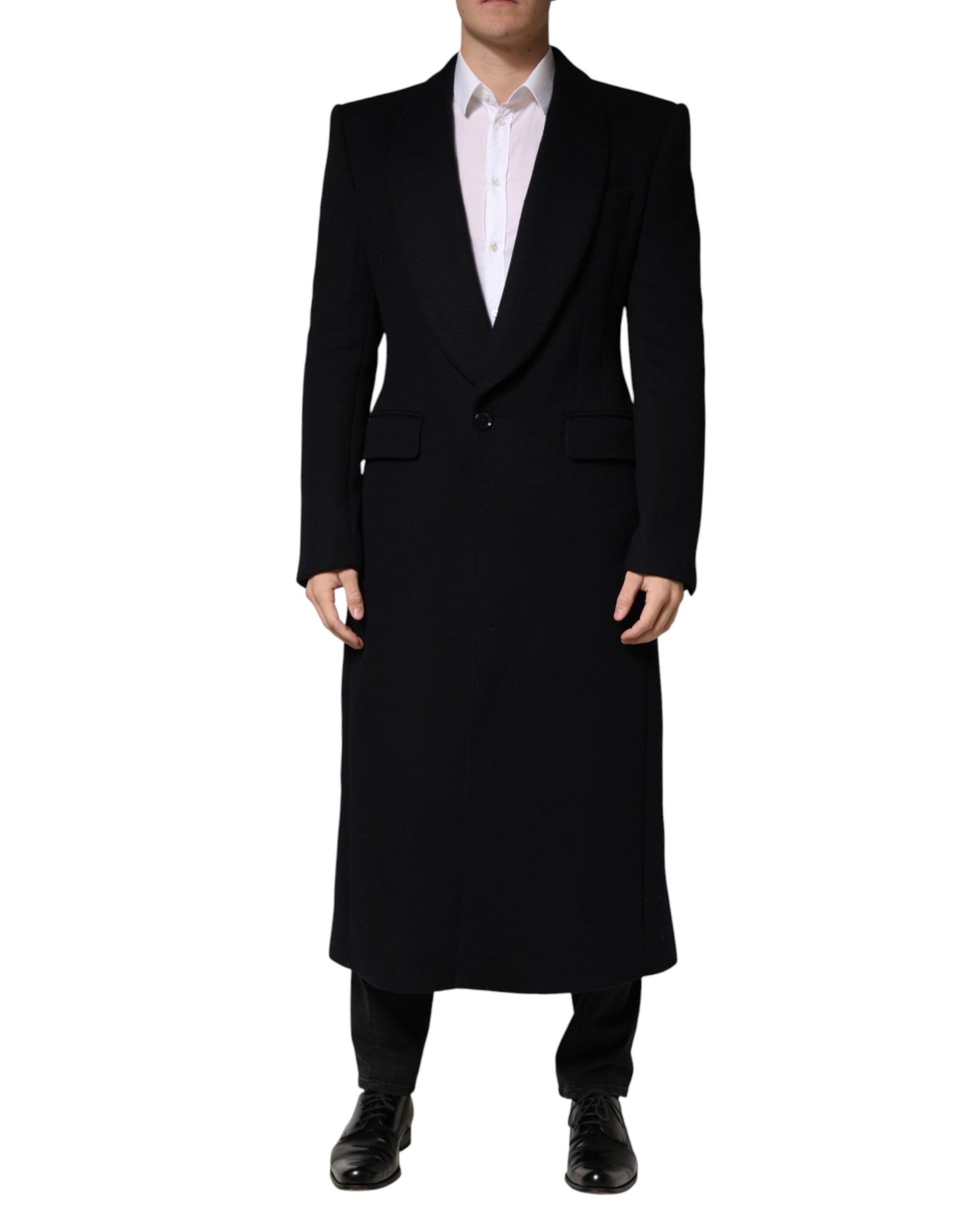 Dolce & Gabbana Black Single Breasted Trench Coat Jacket