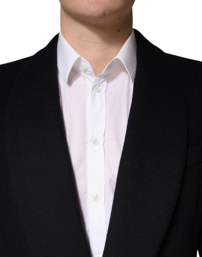 Dolce & Gabbana Black Single Breasted Trench Coat Jacket