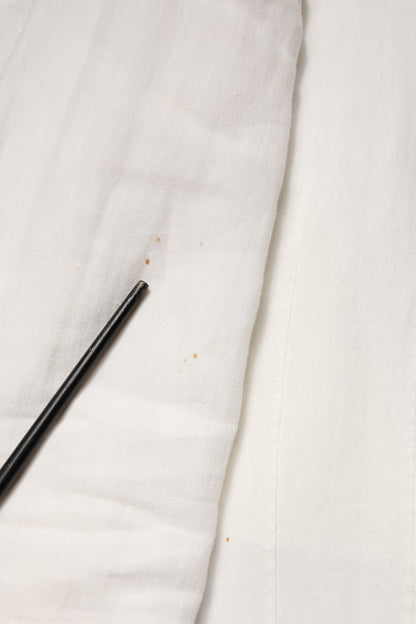 Dolce & Gabbana White Double Breasted Men Trench Coat Jacket