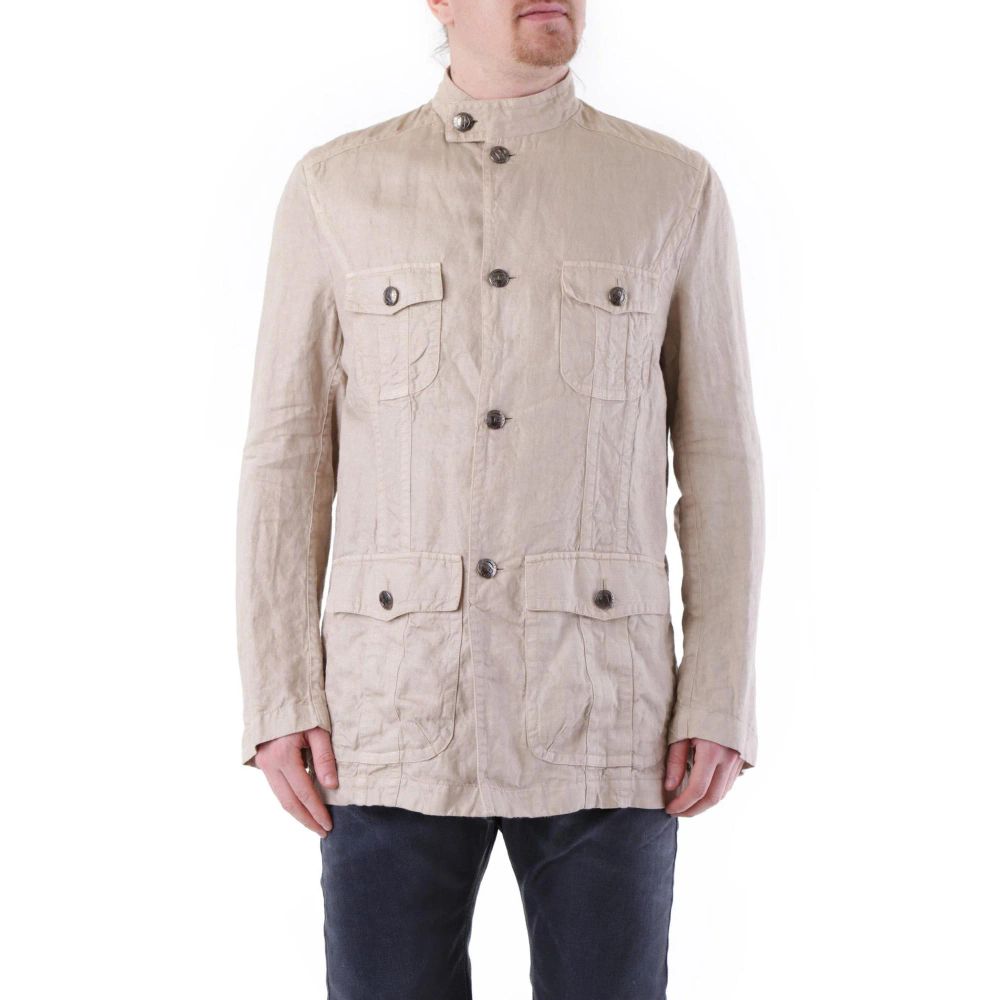 Husky Beige Linen Coat - Timeless Spring/Summer Jacket for Men