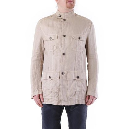 Husky Beige Linen Coat - Timeless Spring/Summer Jacket for Men