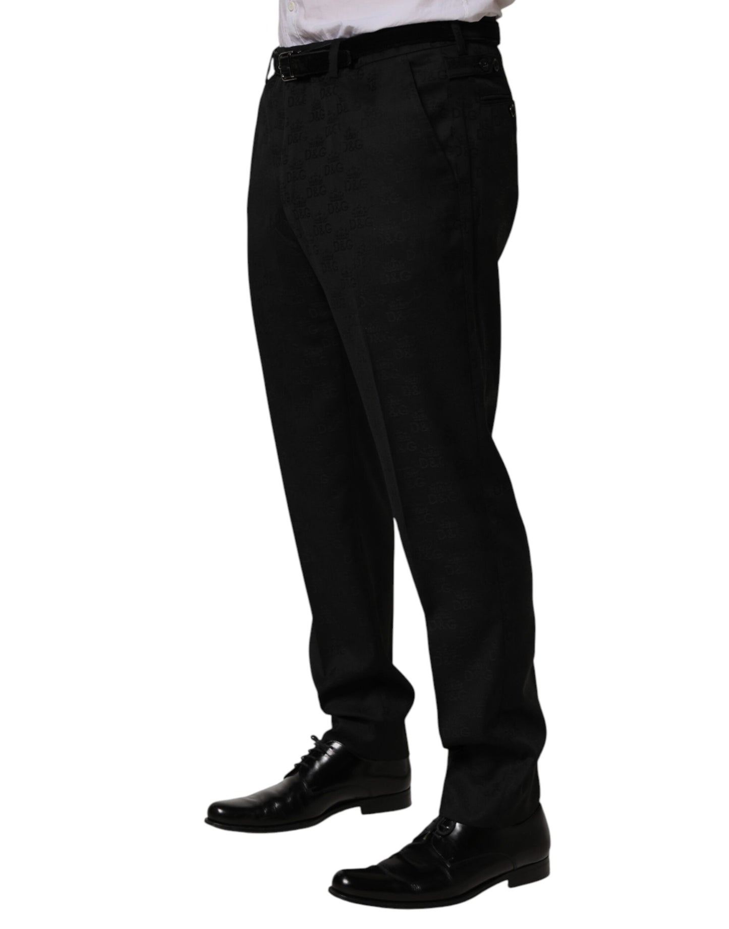 Dolce & Gabbana Black Wool Skinny Dress Formal Trouser Pants