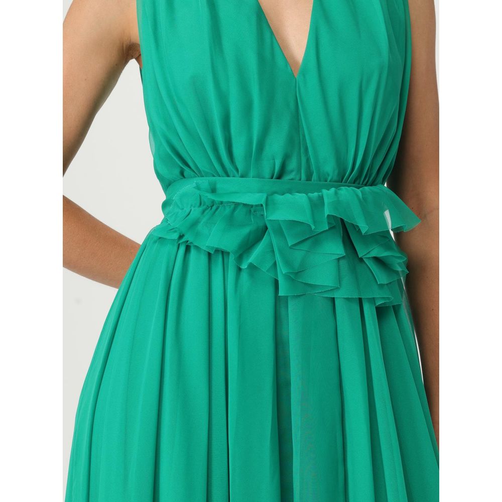 Liu Jo Bicolor Polyester Casual Dress in Green