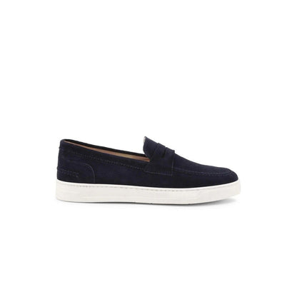 Duca di Morrone Blue Leather Moccasin