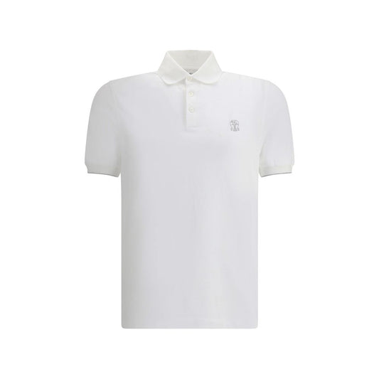 Brunello Cucinelli White Cotton Polo Shirt: A Classic Essential