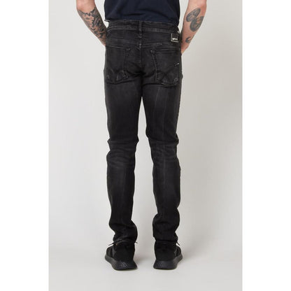 GAS Black Cotton Skinny Jeans
