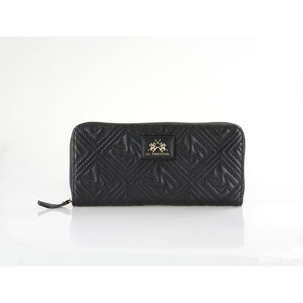 La Martina Black Polyethylene Wallet