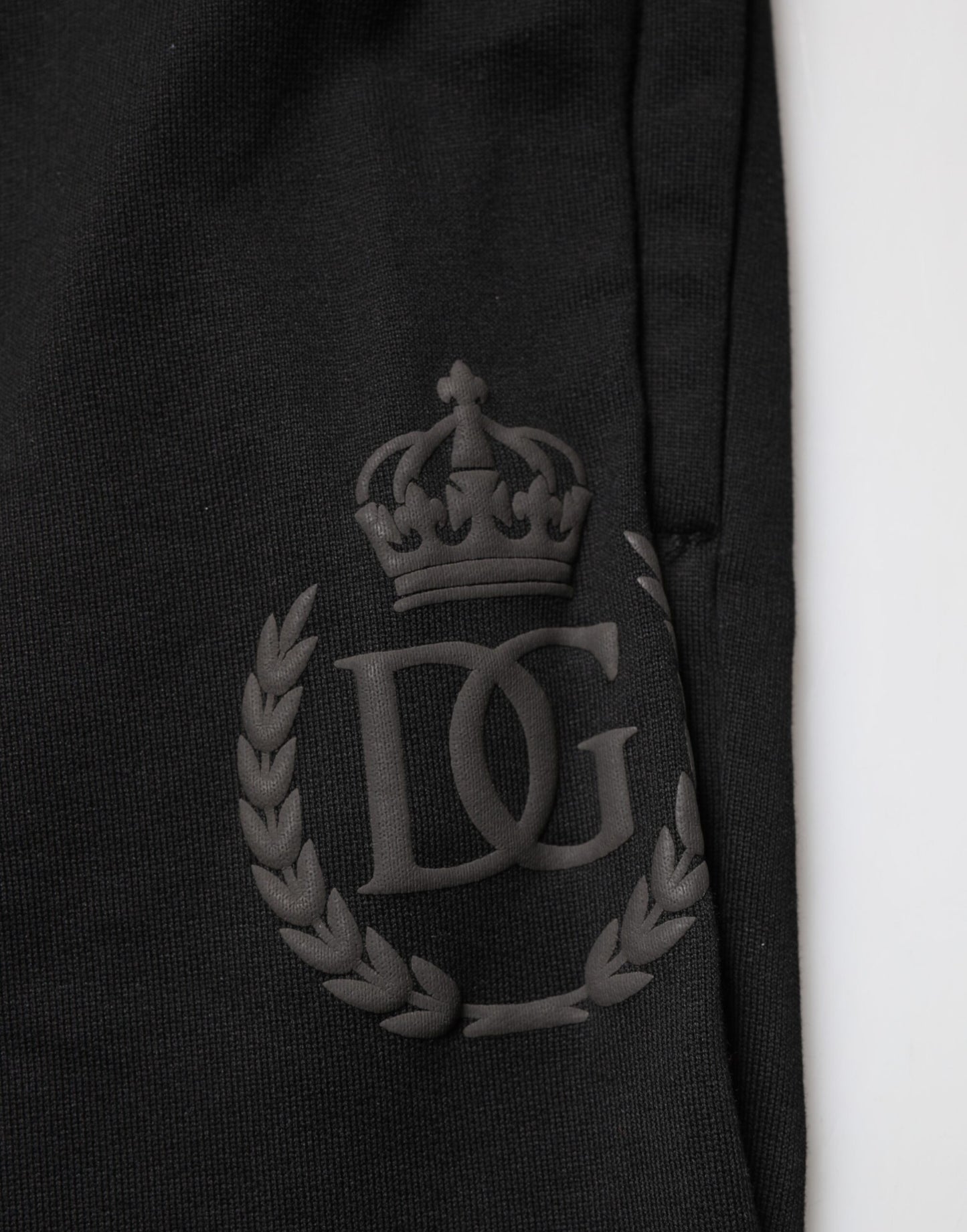 Dolce & Gabbana Black Logo Cotton Skinny Jogger Trouser Pants