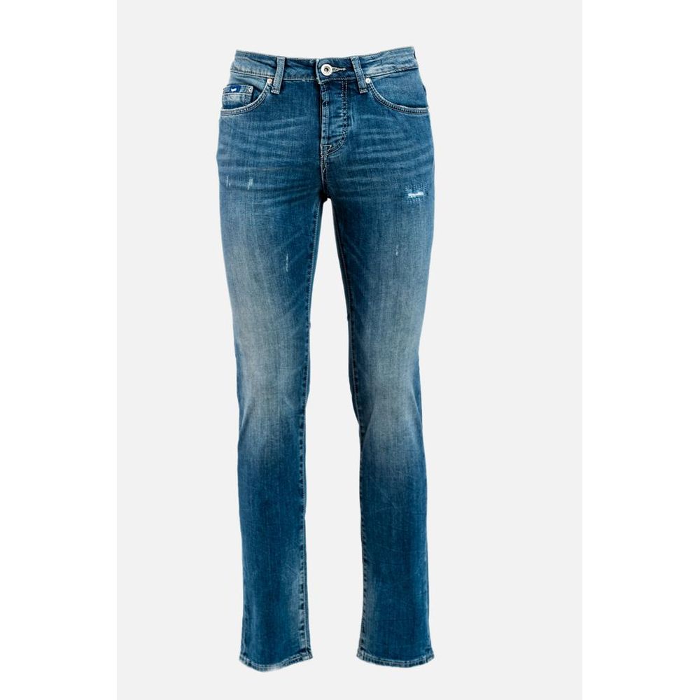 GAS Blue Cotton Jeans Denim - Stylish Comfort for Everyday Wear