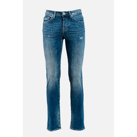 GAS Blue Cotton Jeans Denim - Stylish Comfort for Everyday Wear
