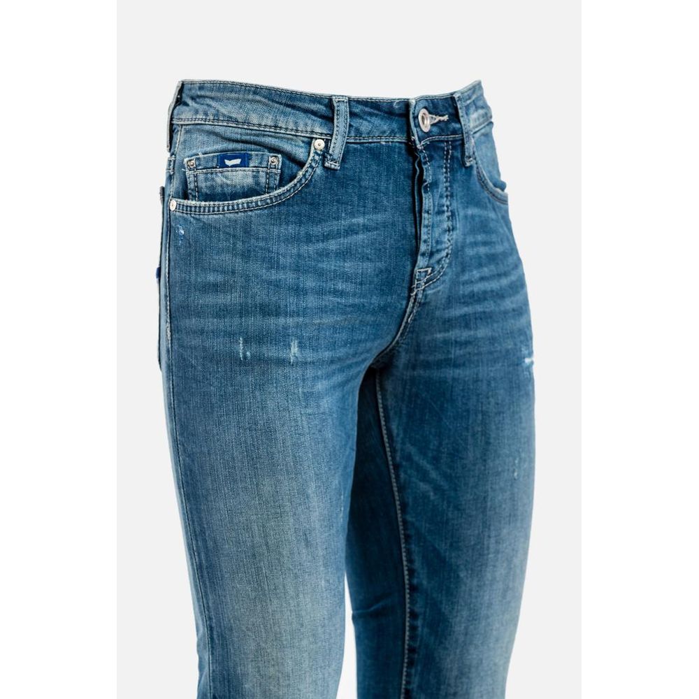 GAS Blue Cotton Jeans Denim - Stylish Comfort for Everyday Wear