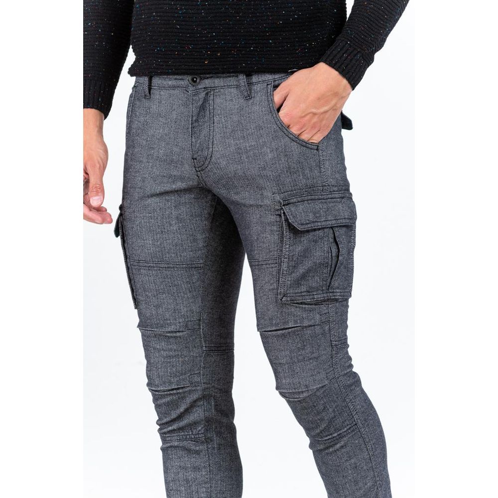 GAS Gray Cotton Cargo Pants