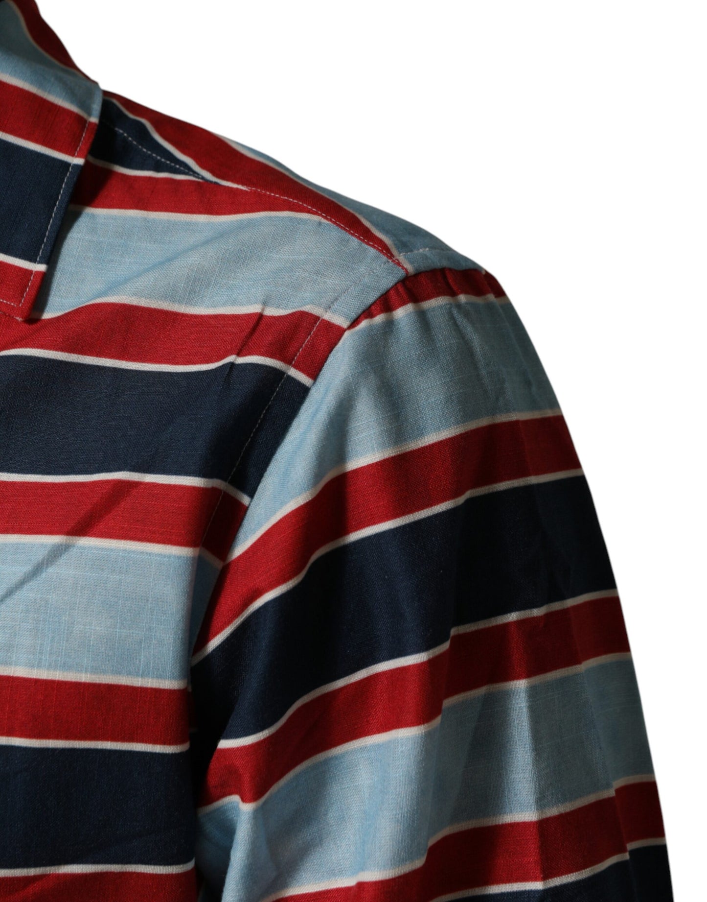 Dolce & Gabbana Multicolor Stripes Cotton Men's Button Down Shirt
