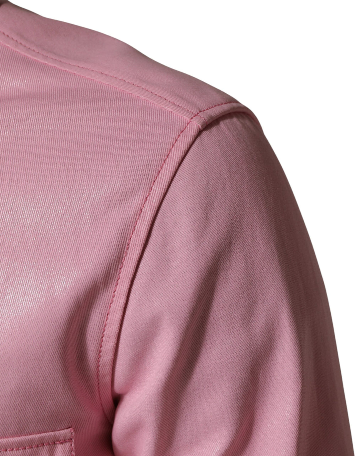 Dolce & Gabbana Pink Cotton Collared Men Button Down Shirt