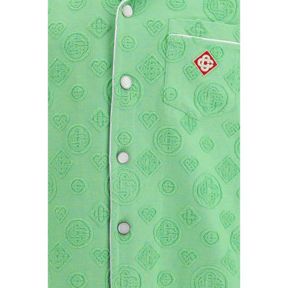 Casablanca Bicolor Cotton Shortsleeve Shirt