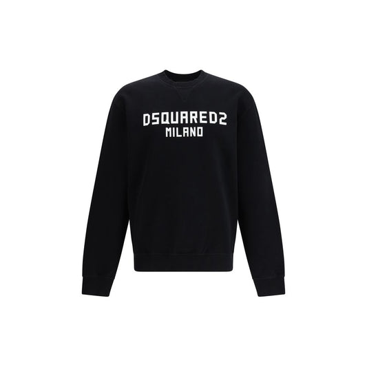 Dsquared² Black Cotton Sweatshirt - Cool Fit Milano