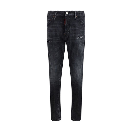 Dsquared² Black Cotton Jeans Denim - Teddy Wash Jeans