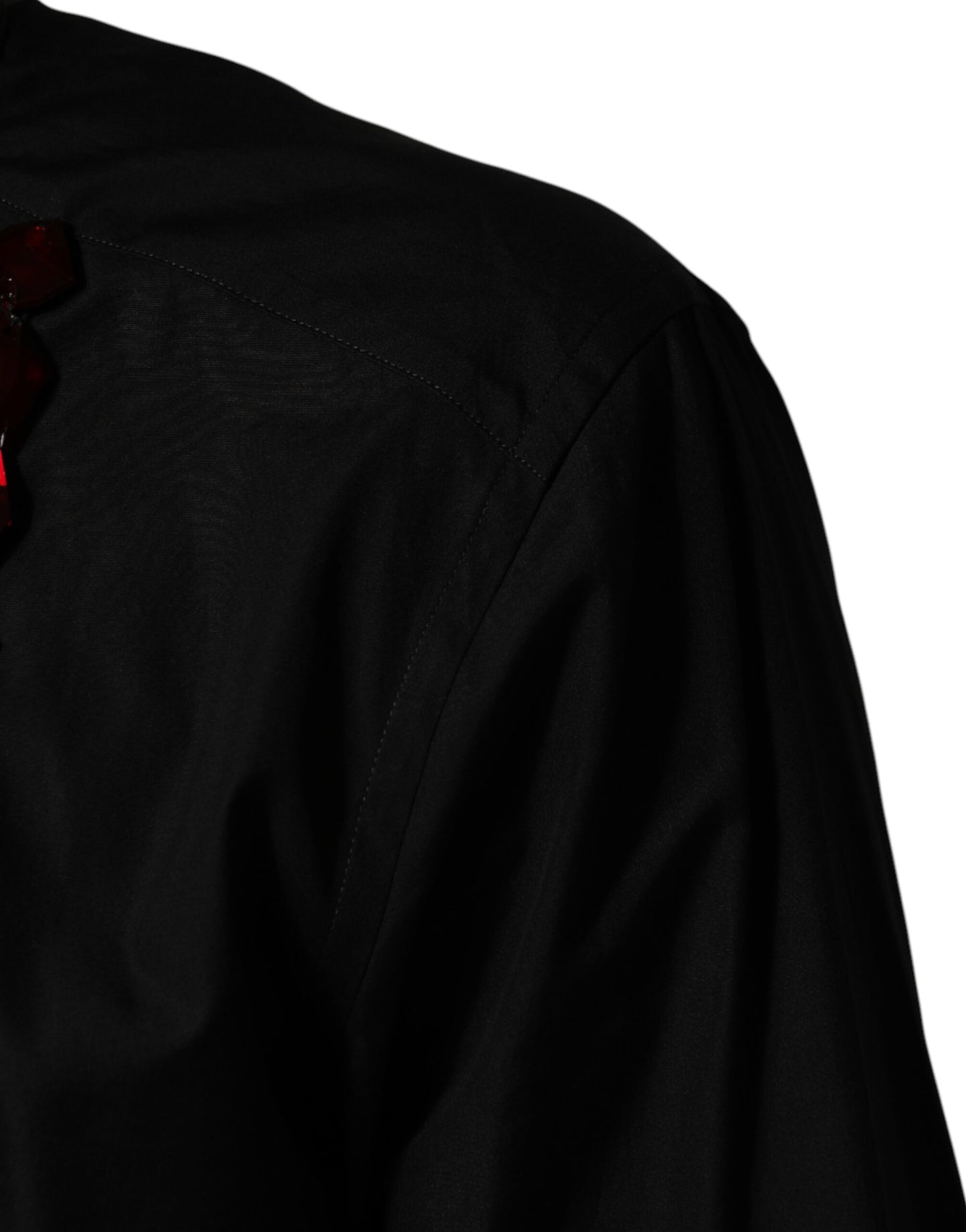 Dolce & Gabbana Black Crystal GOLD Formal Cotton Dress Shirt