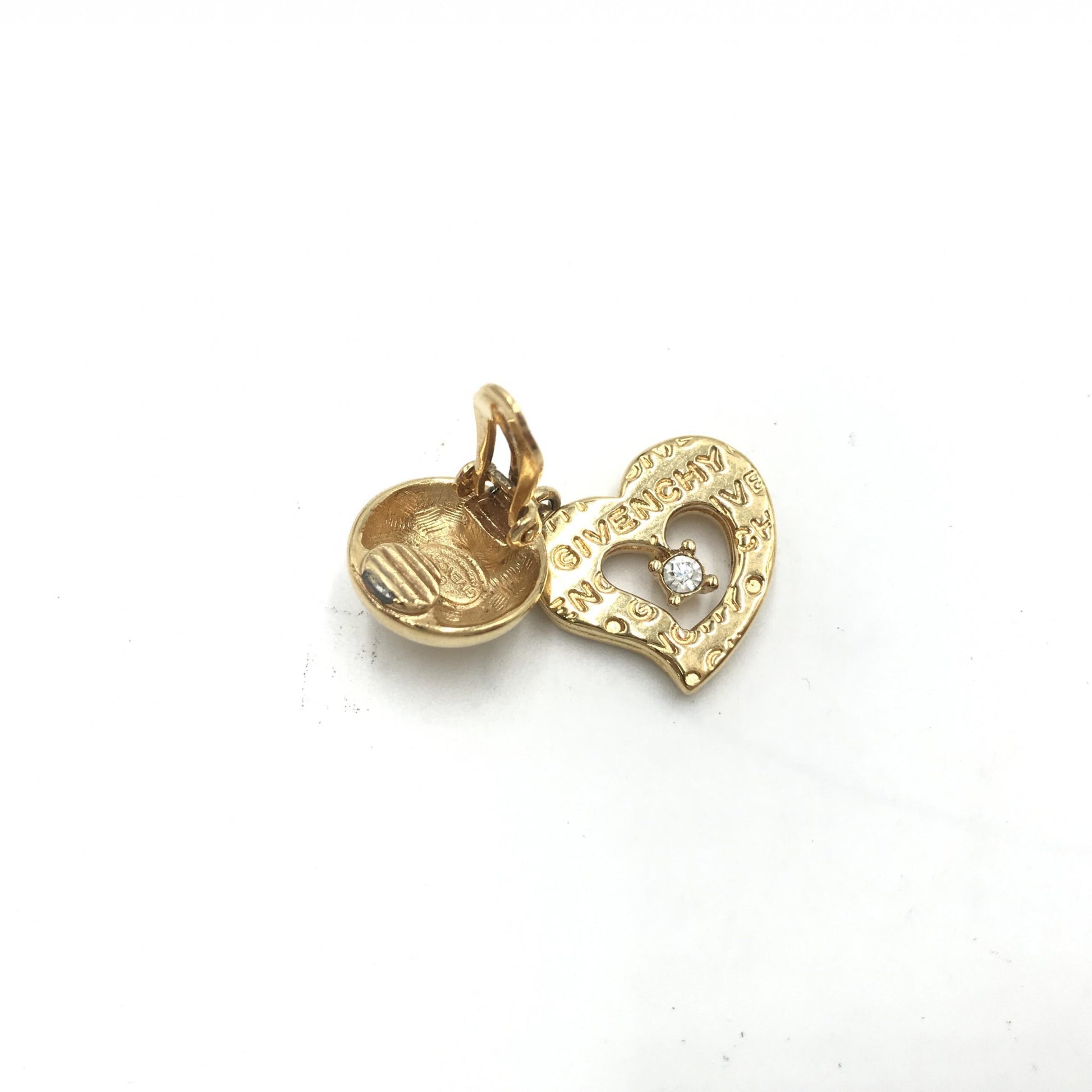 Givenchy Vintage Heart-Shaped Drop Earrings