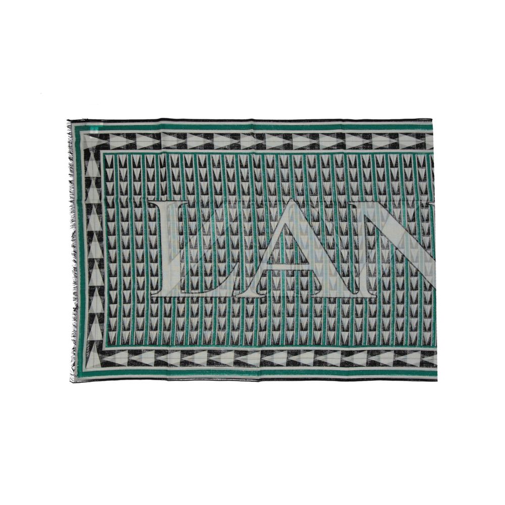 Lanvin Multicoloured Geo Pattern Wool Scarf