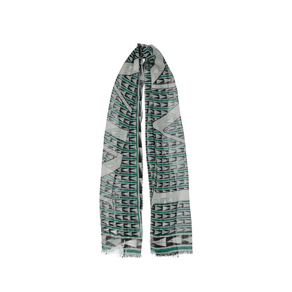 Lanvin Multicoloured Geo Pattern Wool Scarf