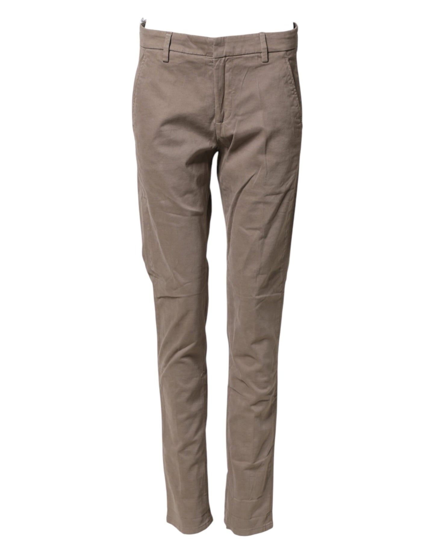 Dondup Cotton Stretch Straight Chino Trouser Brown