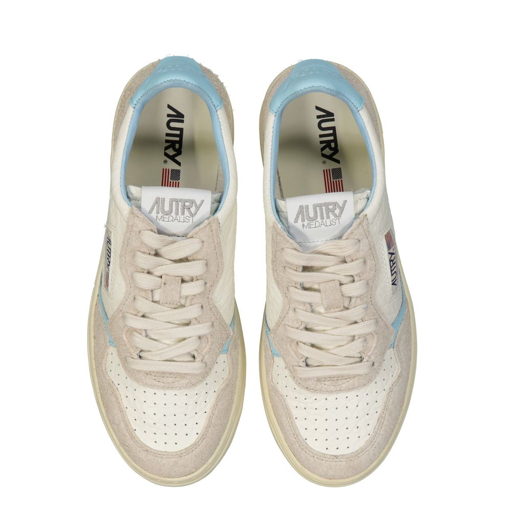 Autry White Leather Low Top Sneakers for Women