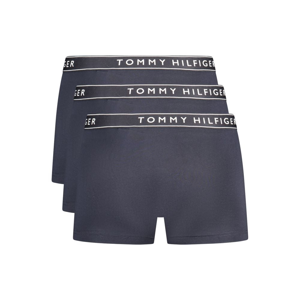 Tommy Hilfiger Blu Cotton Men's Boxer Shorts - Tri-Pack
