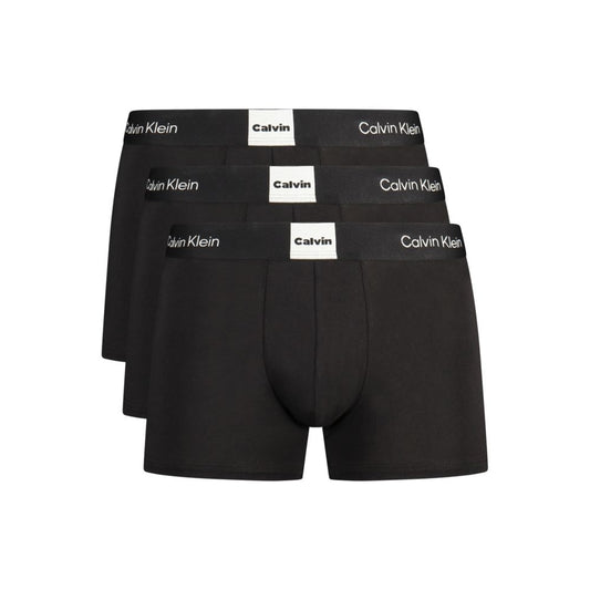 Calvin Klein Black Cotton Men's Boxer Shorts - Tri-Pack for Comfort and Style