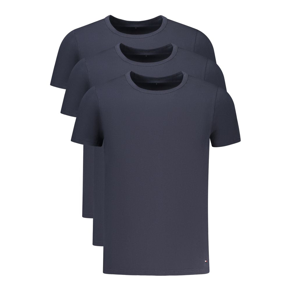 Tommy Hilfiger Blue Cotton Men T-Shirt - Tri-Pack