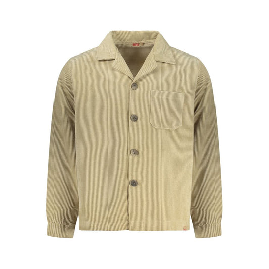 Rifle Beige Polyester Long-Sleeved Velvet Shirt